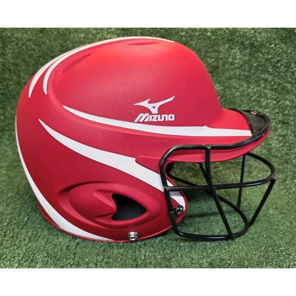 Youth Mizuno Full Fave Mask Fast Pitch Batting Helmet MBH601 Size 6 1/2 - 7 1/4